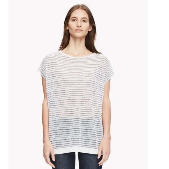 Theory Varinka Linen-Blend Knit Tie-Back Sweater - Picture 3 of 3